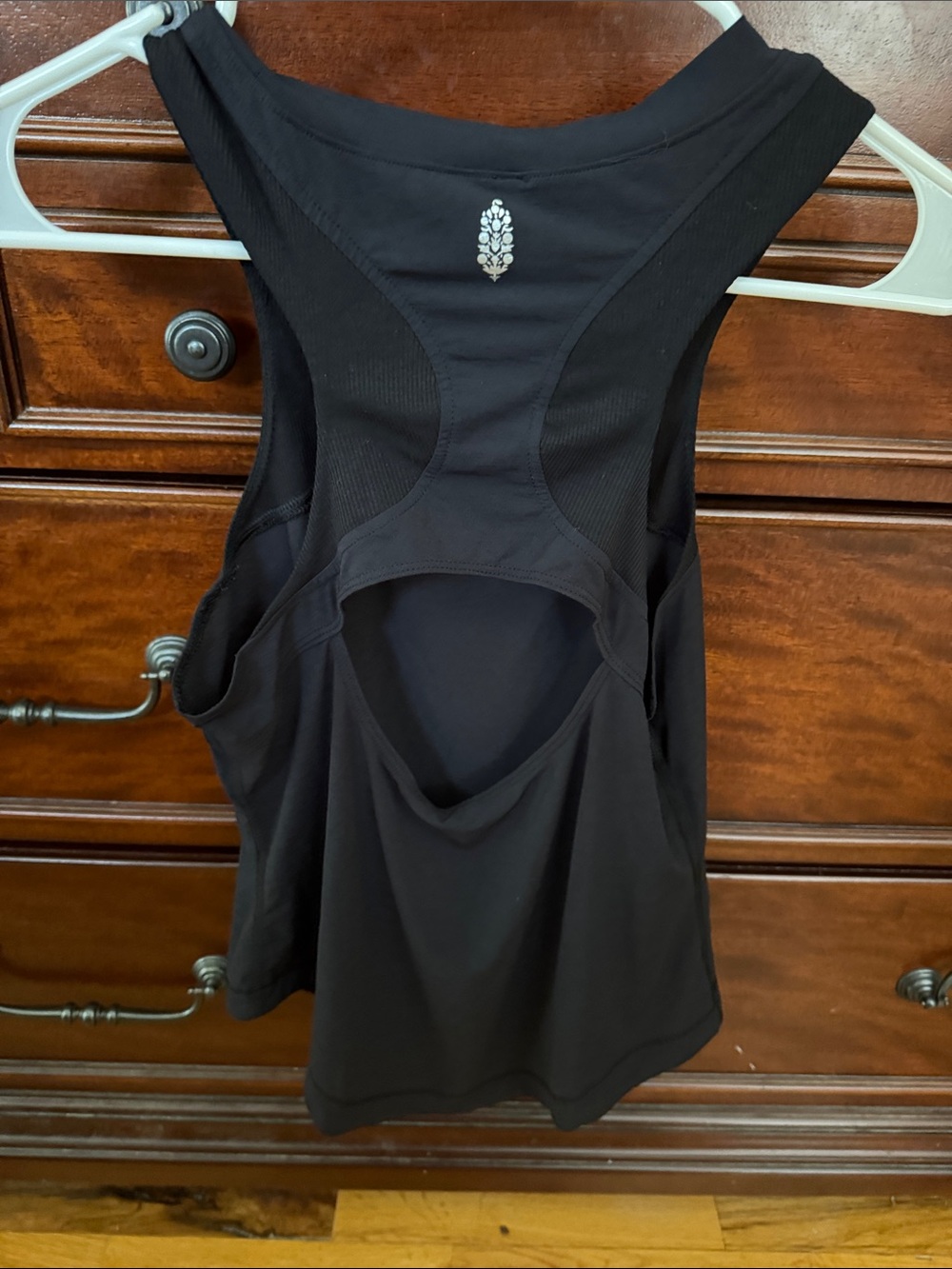 FP Movement by Free People Black Racerback Tank with Cutout Back